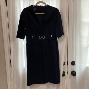 Size 10 Navy Jones New York Signature stretch Dress
